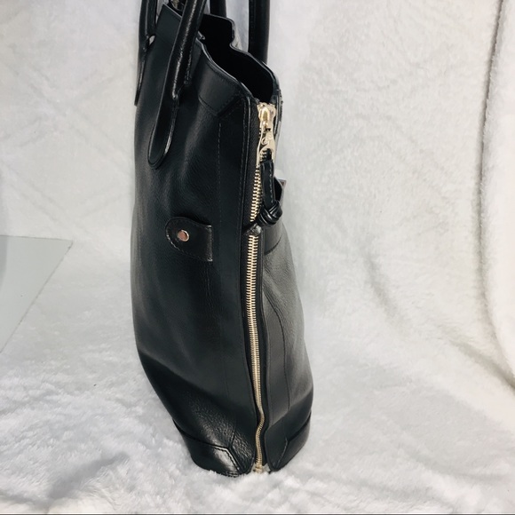 EXPANDABLE PS11 pebbled leather shoulder tote 15”W 14.5”H 5.25”D 8”Handle drop - Picture 6 of 8